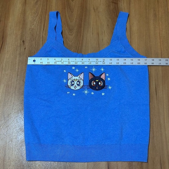 Sailor Moon Blue Cat Graphic Tank Top - Picture 3 of 10